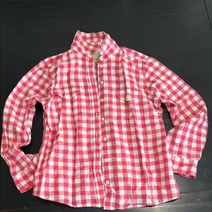 Banana Republic Pink Checkered Shirt